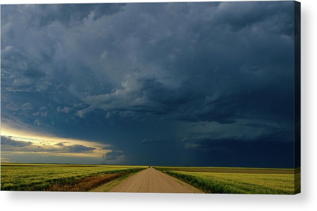 Storm Acrylic Print featuring the photograph Back End of the Storm by Jon Friesen