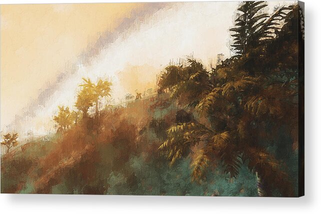 Spring Acrylic Print featuring the painting Bucolic Paradise - 50 #1 by AM FineArtPrints