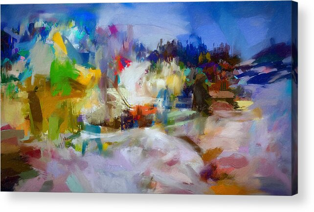 Art Acrylic Print featuring the mixed media Good Vibes Of Spring By The Riverside by Aleksandrs Drozdovs