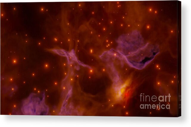 Nebula Acrylic Print featuring the photograph Nebula #14 by Wladimir Bulgar/science Photo Library