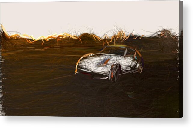 Nissan Acrylic Print featuring the digital art Nissan 370Z Drawing #4 by CarsToon Concept