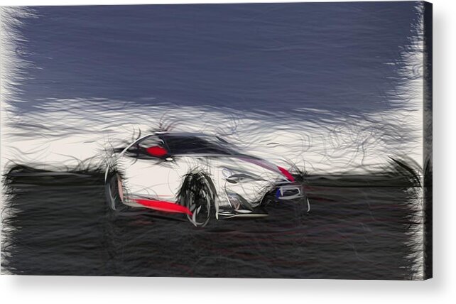Toyota Acrylic Print featuring the digital art Toyota GT86 Cup Edition Drawing #6 by CarsToon Concept
