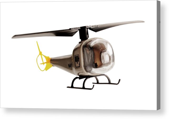 Air Travel Acrylic Print featuring the drawing Helicopter #8 by CSA Images