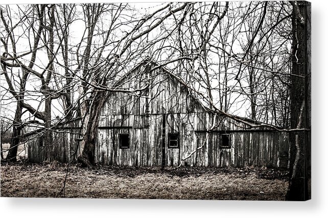 Barn Acrylic Print featuring the photograph Abandoned Barn Highway 6 V2 by Michael Arend
