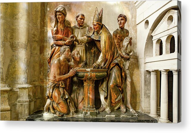 1549 Acrylic Print featuring the photograph Baptism of St. Augustine by Marcy Wielfaert