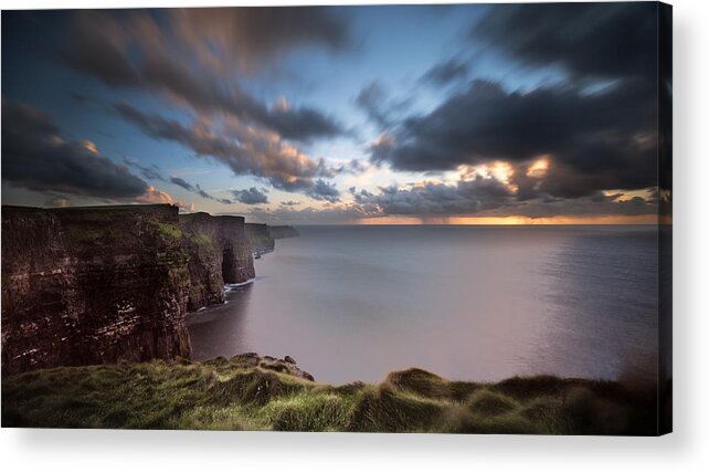 Landscape Acrylic Print featuring the photograph Cliffs Of Moher by Jean Vandijck
