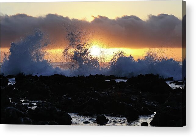 Wave Acrylic Print featuring the photograph Dancing Waves by Bari Rhys