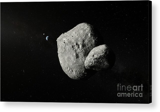 Asteroid Acrylic Print featuring the photograph Double Asteroid 1999 Kw4 Passing Near Earth by European Southern Observatory/science Photo Library