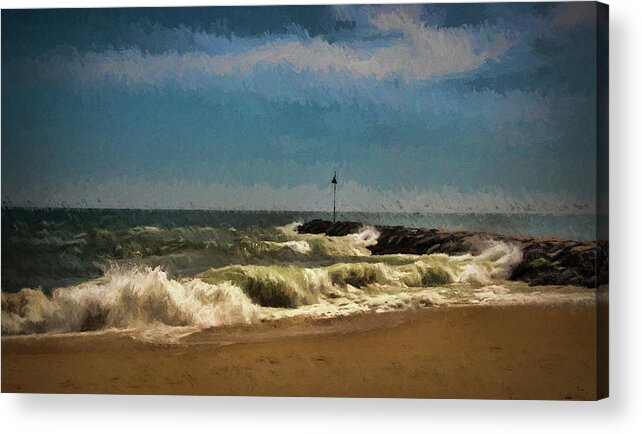 Nautical Acrylic Print featuring the photograph Eastern Jetty by Cathy Kovarik