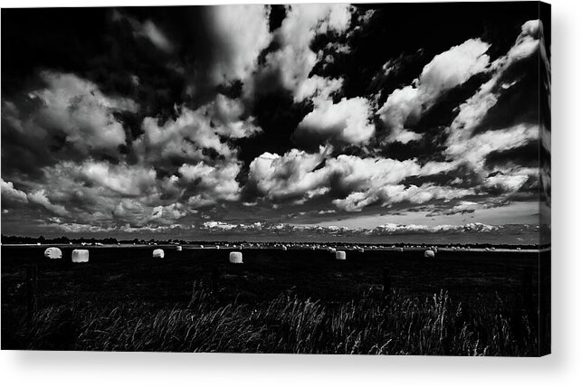 Black-and-white Acrylic Print featuring the photograph Expanse by Jorg Becker