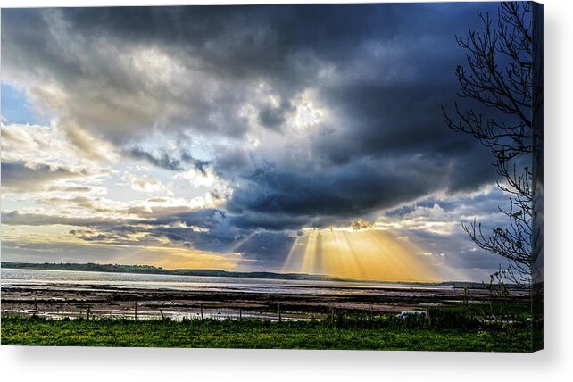 Scotland; Evening; Sky; Sunset; Solway Firth; Coast; Coastal; Landscape; Seascape; Skyscape Acrylic Print featuring the photograph Going Home by Martyn Boyd