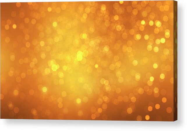 Particle Acrylic Print featuring the photograph Gold Sparks by Brainmaster