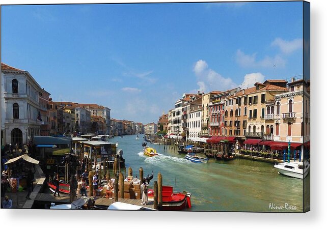 Water Acrylic Print featuring the photograph Grande Canal - Venice by Nina-Rosa Dudy
