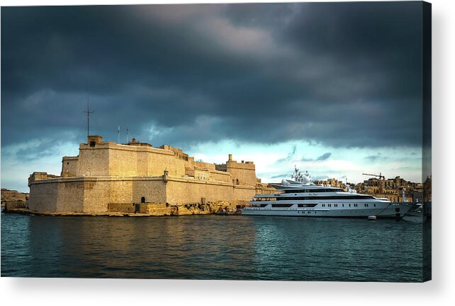 Malta Acrylic Print featuring the photograph History and Conceit by Nisah Cheatham