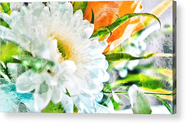 Jesus Acrylic Print featuring the digital art I will be glad and rejoice in thee by Payet Emmanuel