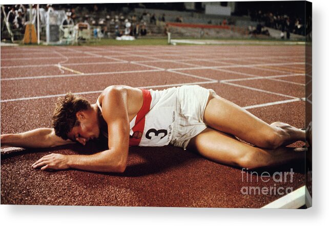 Mexico City Acrylic Print featuring the photograph Kurt Bendlin On Turf At Olympics by Bettmann