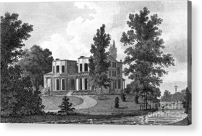 Engraving Acrylic Print featuring the drawing Lord Nelsons Villa At Merton, 19th by Print Collector