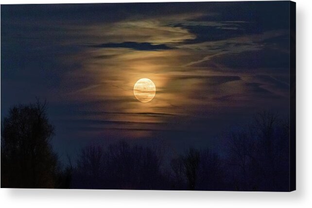 Moon Acrylic Print featuring the photograph Moonrise by Allin Sorenson