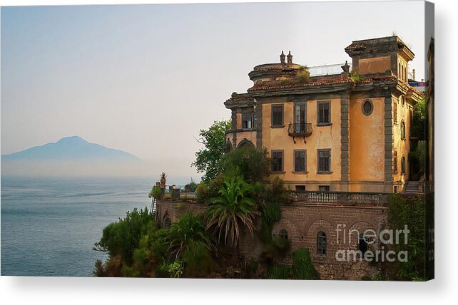 Sorrento Acrylic Print featuring the photograph Mount Vesuvius From Sorrento by Doug Sturgess