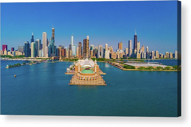 Chicago Acrylic Print featuring the photograph Navy Pier Chicago, IL by Bobby K