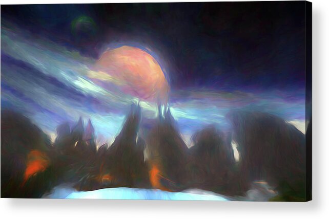 Fantasy Acrylic Print featuring the digital art Other Worlds II by Jason Fink