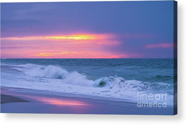 Wave Acrylic Print featuring the photograph Pastel Morning Wave by Sean Mills