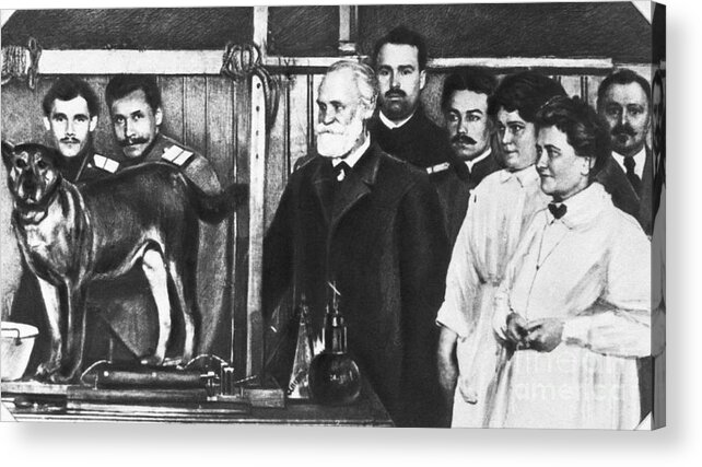 Mental Health Acrylic Print featuring the photograph Pavlov And His Staff With Dog by Bettmann