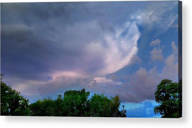 Weather Acrylic Print featuring the photograph Perfectly Pink and Purple Sky by Ally White