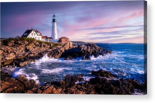 Light House Acrylic Print featuring the photograph Portland Head Light by Ken Liang