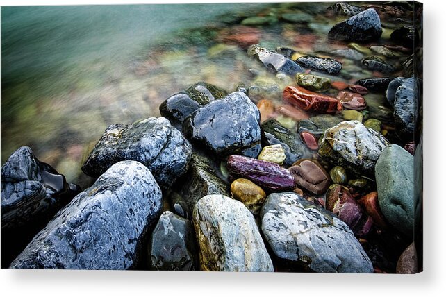  Acrylic Print featuring the photograph River Rocks by Jake Sorensen