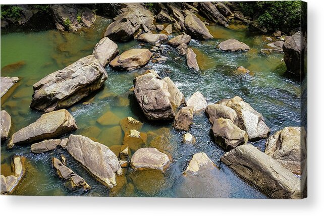 Nature Acrylic Print featuring the photograph Rock Slide by Joe Leone