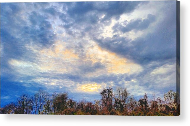 Weather Acrylic Print featuring the photograph Sky Shapes by Ally White