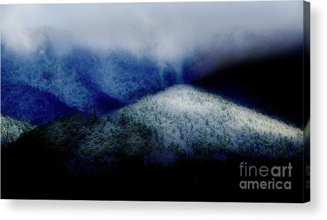 Smoky Mountains Acrylic Print featuring the photograph Smoky Mountain Abstract by Mike Eingle