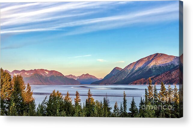 Alaska Acrylic Print featuring the photograph Stunning Alaskan Mountain Lake by Patrick Wolf