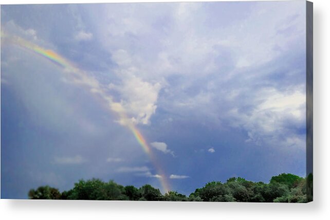 Weather Acrylic Print featuring the photograph Summer Rainbow by Ally White