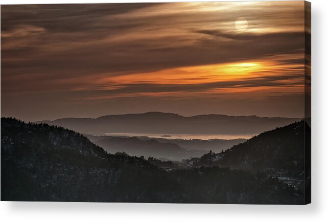 Scenics Acrylic Print featuring the photograph Sunset by F. Verhelst, Papafrezzo Photography