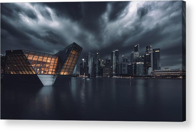 Architecture Acrylic Print featuring the photograph The Apocalypse by Mengguo Li