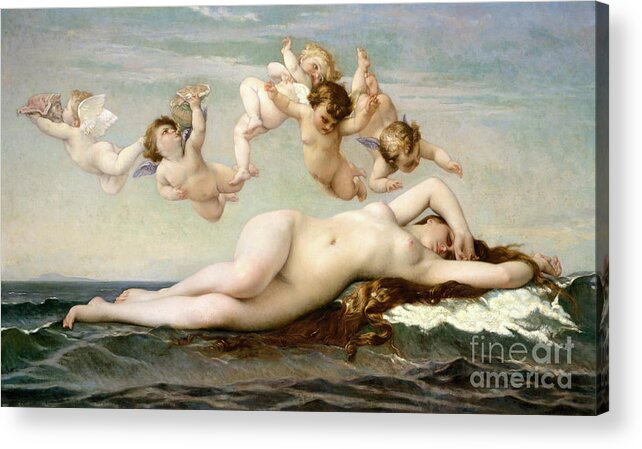 Oil Painting Acrylic Print featuring the drawing The Birth Of Venus by Heritage Images