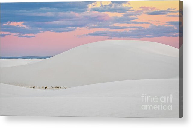 White Sands National Monument Acrylic Print featuring the photograph The Land Of Baby Pinks And Blues by Doug Sturgess