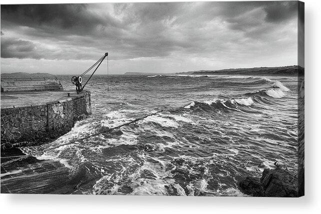 Salmon Acrylic Print featuring the photograph The Salmon Fisheries, Portrush by Nigel R Bell