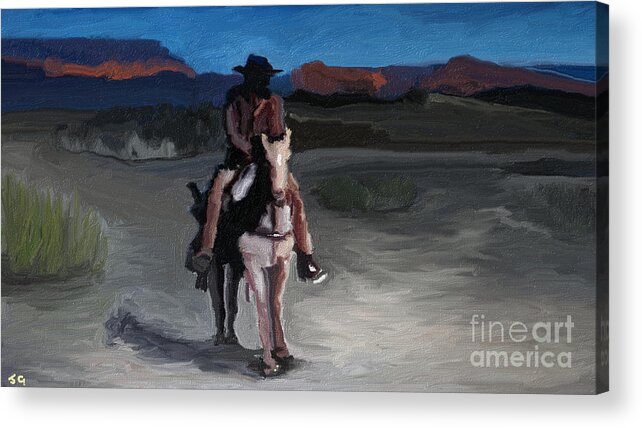 Wild West Acrylic Print featuring the digital art The Wild West 1884 by Julie Grimshaw