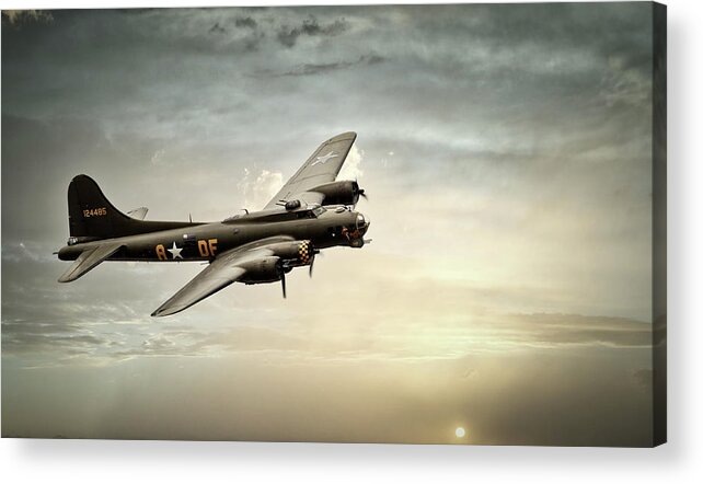 Usa Acrylic Print featuring the photograph Boeing B-17 Flying Fortress, World War 2 Bomber Aircraft #1 by Rick Deacon