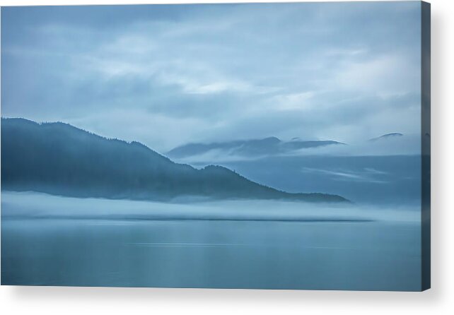 Alaska Acrylic Print featuring the photograph Foggy Morning in Juneau by Marcy Wielfaert