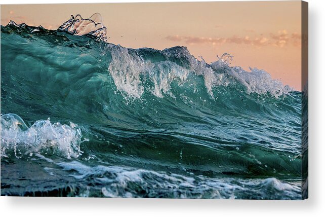 Ocean Acrylic Print featuring the photograph Golden Hour #1 by Stelios Kleanthous