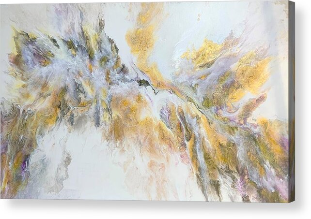 Abstract Acrylic Print featuring the painting Memory by Soraya Silvestri