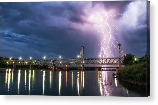 Lightning Acrylic Print featuring the photograph Meridian Sparks II #1 by Chris Allington