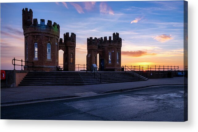 Pier Towers Sunrise Acrylic Print featuring the photograph Pier Towers, Withernsea #2 by Tim Hill