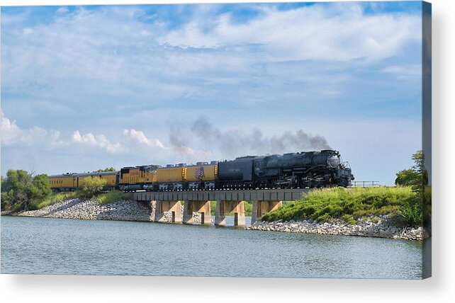 Big Boy #4014 Steam Locomotive Acrylic Print featuring the photograph Big Boy #4014 Steam Locomotive #2 by Robert Bellomy