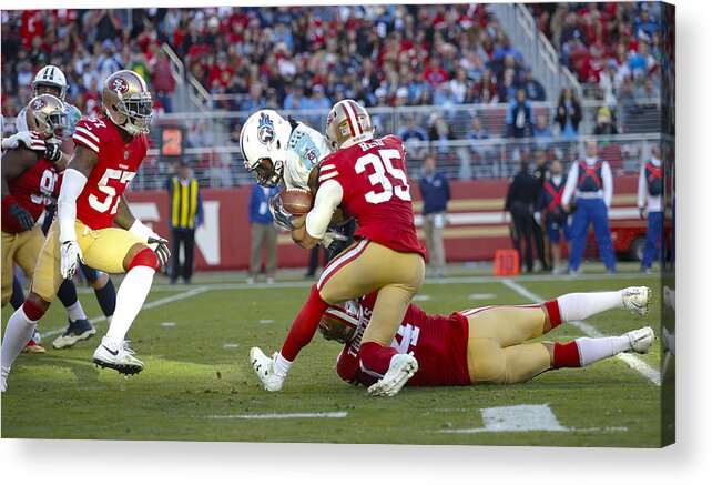 People Acrylic Print featuring the photograph Tennessee Titans v San Francisco 49ers #4 by Michael Zagaris