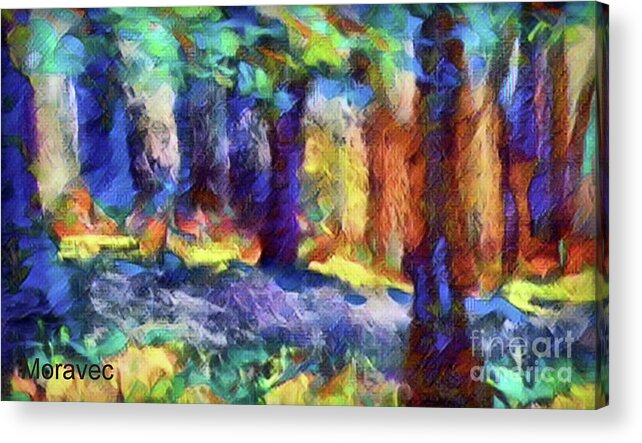  Acrylic Print featuring the pastel A Dream of Trees by Shirley Moravec